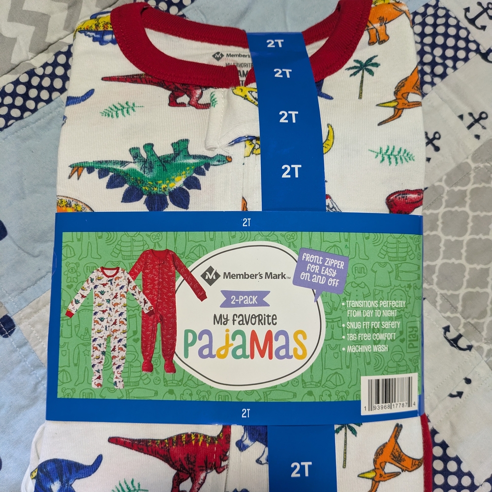 Member's Mark Dinosaur Pajama Set for Kids - 2 Pack
